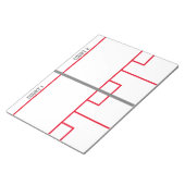 Notitieblok van de rechtbank voor touringcarlessen (Schuin)