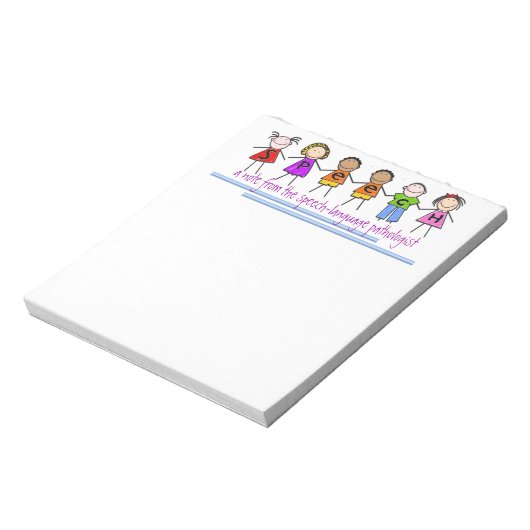 Notitieblok van de spraakpatholoog (Linkerzijde)