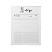 Notitieblok van Floral Culinaire Recipes (Linkerzijde)
