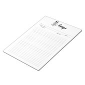 Notitieblok van Floral Culinaire Recipes (Schuin)