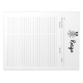 Notitieblok van Floral Culinaire Recipes (Voorkant)