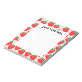 Notitieblok van gepersonaliseerde aardbeien (Linkerzijde)