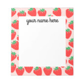 Notitieblok van gepersonaliseerde aardbeien (Voorkant)