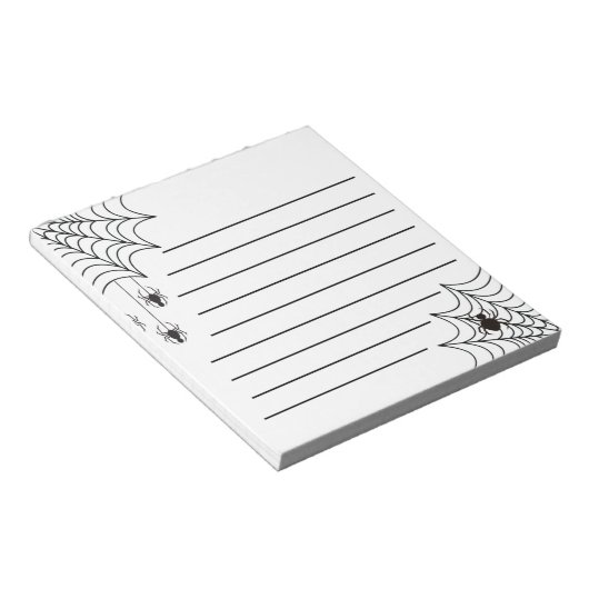 Notitieblok van halloween Spooky Spider Web Lined (Schuin)