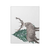 Notitieblok van herten en dennenbomen (Linkerzijde)