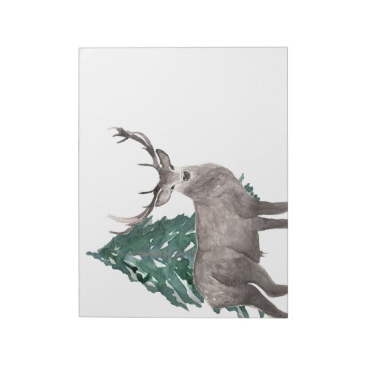 Notitieblok van herten en dennenbomen (Linkerzijde)