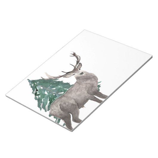 Notitieblok van herten en dennenbomen (Schuin)