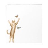 Notitieblok van het Kat van Tabby Chasing Butterfl (Voorkant)