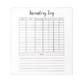 Notitieblok van het voorraadlogboek voor kleine be (Voorkant)