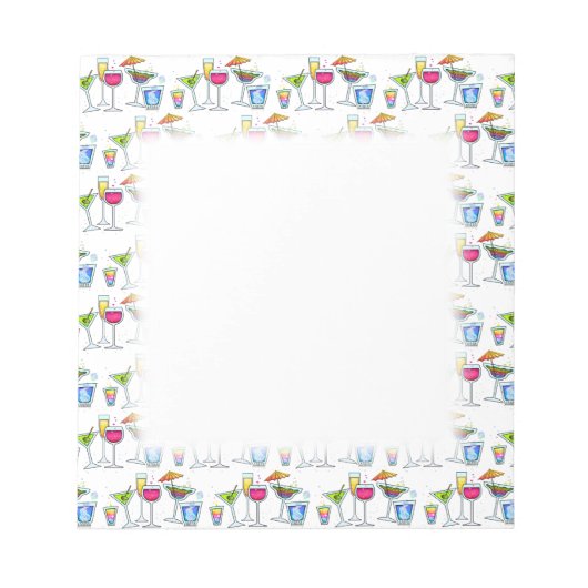 NOTITIEBLOK VAN KOPTAILS-UP GLASSES (Voorkant)