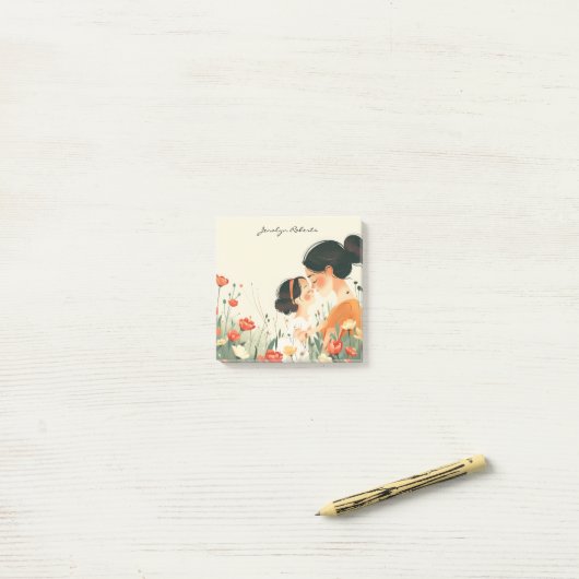 Notitieblok van moederliefde post-it® notes (Op bureau)