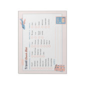 NOTITIEBLOK van reischecklist AANPASSEN (Linkerzijde)