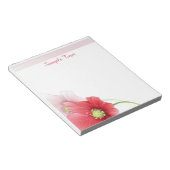 Notitieblok van rode en roze papaver (Schuin)