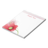 Notitieblok van rode en roze papaver (Linkerzijde)