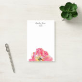 Notitieblok van roze tulpbloem post-it® notes (Kantoor)