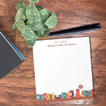 Notitieblok van schoolboekje<br><div class="desc">Een schattig klein notitieblok voor schoolbibliothecarissen of leraren met een eenvoudige boekenplank. Geef deze naam een persoonlijk tintje met een naam, een schoolnaam en een functie. © ArianeC Illustraties-Alle rechten voorbehouden</div>