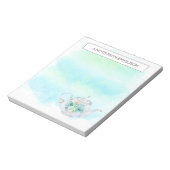 Notitieblok van Tea Pot Mint Green Gold Flowers (Linkerzijde)