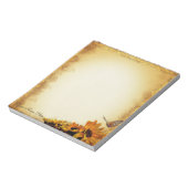 Notitieblok van zonnebloemen en vlinders (Linkerzijde)