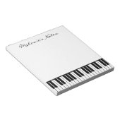 Notitieblok van zwarte en witte pianosleutels voor (Schuin)
