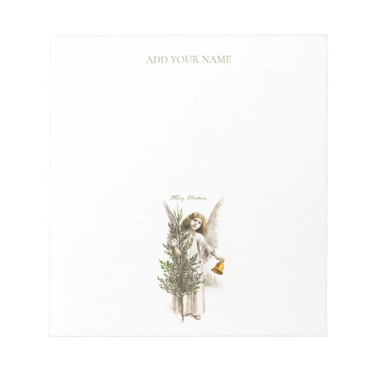 NOTITIEBLOK : VINTAGE CHRISTMAS ANGEL (Voorkant)