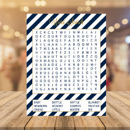 notitieblok voor 40 Word Search Baby shower Games