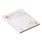 Notitieblok voor bestelformulier factuur bakkerij  (Schuin)