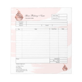 Notitieblok voor bestelformulier factuur bakkerij 