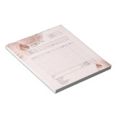 Notitieblok voor bestelformulier factuur bakkerij  (Schuin)