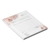 Notitieblok voor bestelformulier factuur bakkerij  (Schuin)