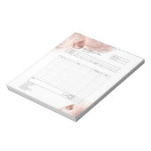 Notitieblok voor bestelformulier factuur bakkerij  (Linkerzijde)