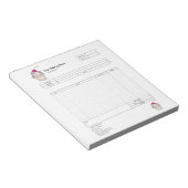 Notitieblok voor bestelformulier factuur bakkerij (Schuin)