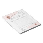 Notitieblok voor bestelformulier factuur bakkerij  (Schuin)