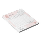 Notitieblok voor bestelformulier factuur cupcake b (Schuin)