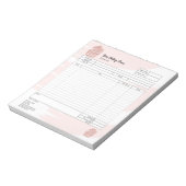 Notitieblok voor bestelformulier factuur cupcake b (Linkerzijde)