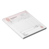 Notitieblok voor bestelformulier factuur cupcake b (Schuin)