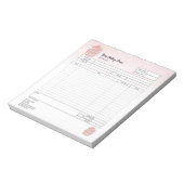 Notitieblok voor bestelformulier factuur cupcake b (Linkerzijde)