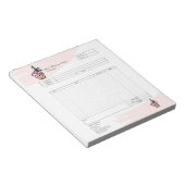 Notitieblok voor bestelformulier factuur voor bakk (Schuin)