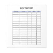 Notitieblok voor budgetplanner voor kleine bedrijv (Voorkant)