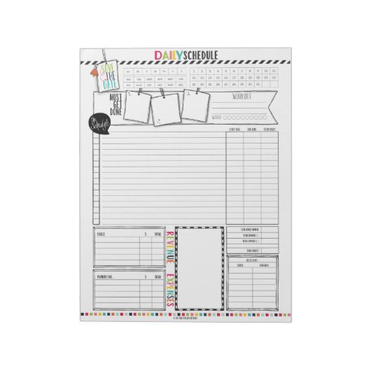 notitieblok voor dagelijkse planning Hallo Planner (Linkerzijde)