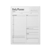 Notitieblok voor de dagelijkse werkplanner (Linkerzijde)