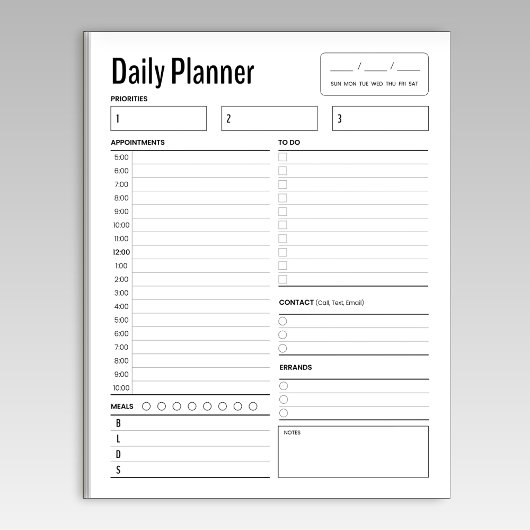 Notitieblok voor de dagelijkse werkplanner