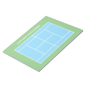 Notitieblok voor de indeling van de Tennis-rechtba (Schuin)