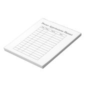Notitieblok voor doktersafspraak planner (Linkerzijde)