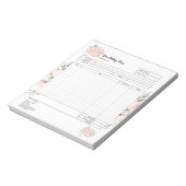 Notitieblok voor factuur bestelformulier cupcake b (Linkerzijde)