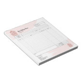 Notitieblok voor factuur bestelformulier cupcake b (Schuin)