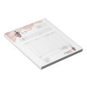 Notitieblok voor factuur van bestelformulier voor (Schuin)