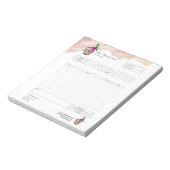 Notitieblok voor factuur van bestelformulier voor (Linkerzijde)