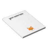 Notitieblok voor gepersonaliseerde foxartikelen vo (Schuin)