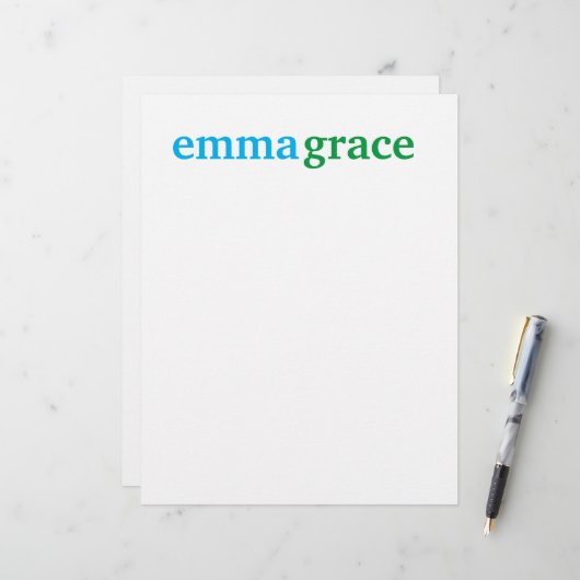 Notitieblok voor gepersonaliseerde gebondenheid briefhoofd (Voorkant / Achterkant in situ)