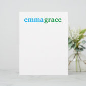 Notitieblok voor gepersonaliseerde gebondenheid briefhoofd (Staand voorkant)